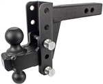 Bulletproof Hitches ED204 Adjustable 2-Ball Mount For 2" Receiver, 4" Drop/Rise, 30,000 Lbs