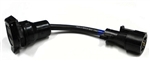 RV Pigtails FM77-05 7-Way Blade to 7-Way Pin With Door 10"