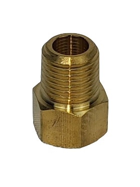 GasStop GGAD1 GasGear Brass Adapter, 1/4" Female Inverted Flare To 1/4" NPT Male