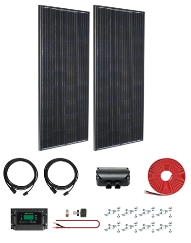 Zamp Solar KIT1028 Legacy Black 380 Watt Solar Panel Deluxe Kit