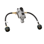 Flame King KT12ACR6 Automatic Changeover LP Regulator Kit with Pigtail Hoses - 2-Stage Dual Cylinder