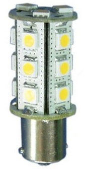 Bee Green LBA15S18WW BA15S Single Bayonet LED Lightbulb - 286 Lumens - Warm White