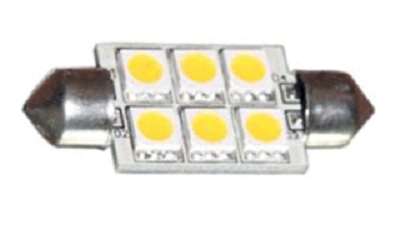 Bee Green LF426WW Festoon One-Sided LED Lightbulb - 118 Lumens - Warm White