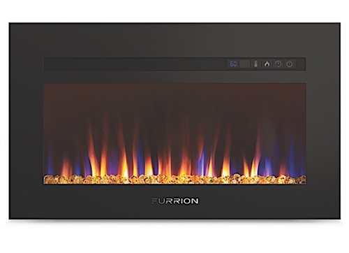 Furrion FF30SC15A-BL Recessed Electric Fireplace With Crystals, 30"