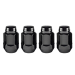McGard Black Bulge Cone Seat Wheel Lug Nut Lock Set, 1/2-20 Thread, 1.45" Length, Set of 4