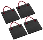 Bigfoot RV Outrigger Pads 12"x12"x1" Black - 4 Pack Heavy-Duty Stabilizer
