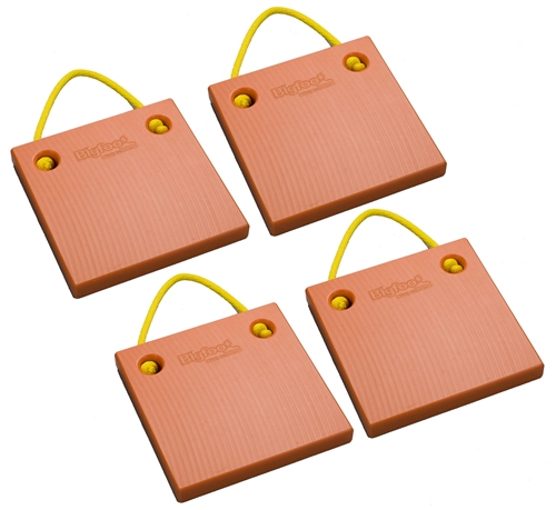 Bigfoot P121215-SO-4 RV Outrigger Pads - 12" x 12" x 1.5" - Safety Orange - 4 Pack