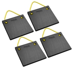 Bigfoot RV Outrigger Pads - 15" x 15" x 2" - Black - 4 Pack