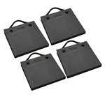 Bigfoot RV Outrigger Pads - 18" x 18" x 1" - Black - 4 Pack