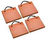 Bigfoot P181815-SO-4 RV Outrigger Pads - 18" x 18" x 1.5" - Safety Orange - 4 Pack