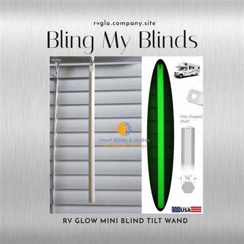 Bling My Blinds R8203 Mini Blind Self-Illuminating 8" Glow Wand - Single