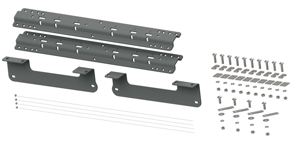B&W Hitches RVK2404 custom installation brackets and rails for 5th wheel hitch, heavy-duty steel, 44.75 x 9 x 5 inches