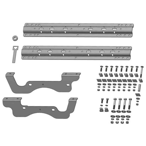 B&W Hitches RVK2406 Patriot Fifth Wheel Bracket and Rail Kit, heavy-duty steel mounting rails for fifth wheel hitch installation in pickup trucks