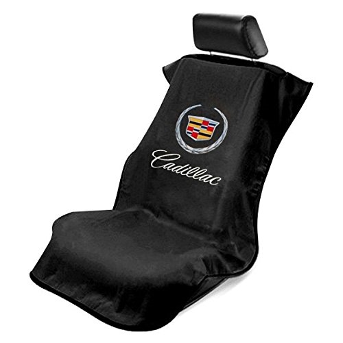 Fubai Auto Parts Set of 2 for Cadillac Embroidered Headrest Covers Fit Cadillac Car Truck SUV Van Headrest Covers for Cadillac 