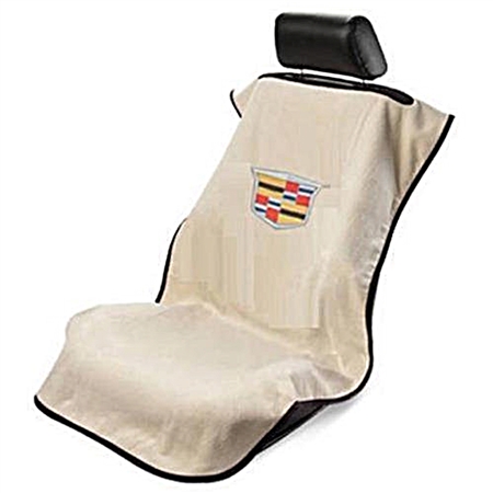 Seat Armour SA100CADT Seat Towel with Cadillac Logo - Tan