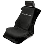 Seat Armour Seat Towel with Camaro Logo - Black