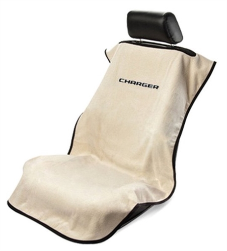 Seat Armour SA100CHARGTSeat Towel with Dodge Charger Logo - Tan