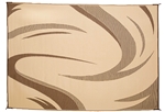 Ming's Mark Reversible RV Patio Mat - Tan & Brown Swish Design - 8' x 11'