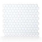 Smart Tiles SM1038-4 Peel and Stick Mosaic Tile RV Backsplash - Hexago