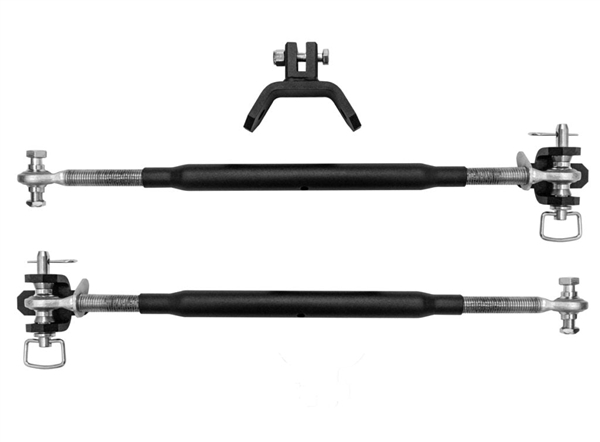 Bulletproof Hitches STABILIZERBARS frame-mounted hitch stabilizer bars for 2-inch receiver hitches, heavy-duty steel anti-sway system, 32 lbs