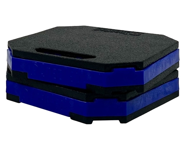 SnapPad STK2-BLUE StakPad Stackable RV Jack Pad and Leveling Block - Blue - 2 Pack