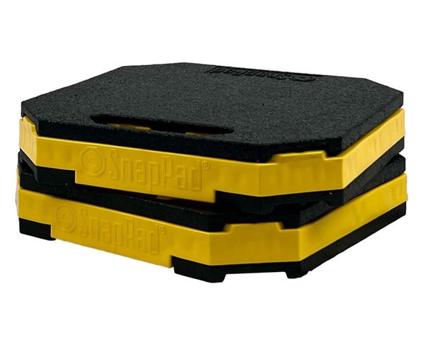 SnapPad STK2-YELLOW StakPad Stackable RV Jack Pad and Leveling Block - Yellow - 2 Pack