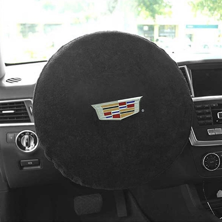 Seat Armour SWA100CADB Cadillac Logo Steering Wheel Cover Protector