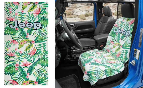 Seat Armour Towel 2 Go Jeep Hibiscus Seat Cover
