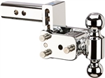 B&W Hitches TS10033C Chrome 6-Ball Turnoverball Dual Ball Mount - Class V Trailer Hitch Ball Mount