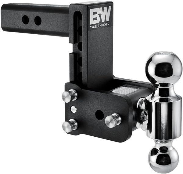 B&W Hitches TS10037B Class IV Double Ball Mount with 2-5/16 inch and 2 inch hitch balls on forged steel shank for 2 inch receiver hitches