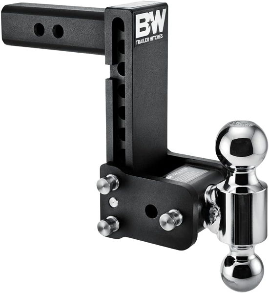 B&W Hitches TS10040B Class IV double ball mount with 2-5/16 inch and 2 inch hitch balls, forged black steel, 12x10x10 inches, 31 lbs