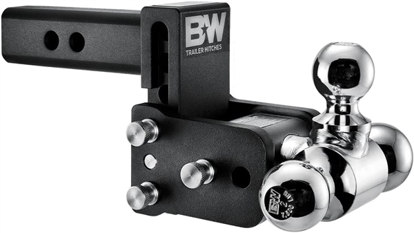 B&W Hitches TS10047B Triple Ball Mount with 2 inch, 1-7/8 inch, and 2-5/16 inch tow balls for Class IV 2-inch receivers