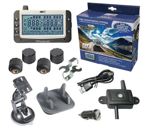 TST TST-507-RV-4 Cap Sensor Tire Pressure Monitoring System - Black & White - 4 Pack