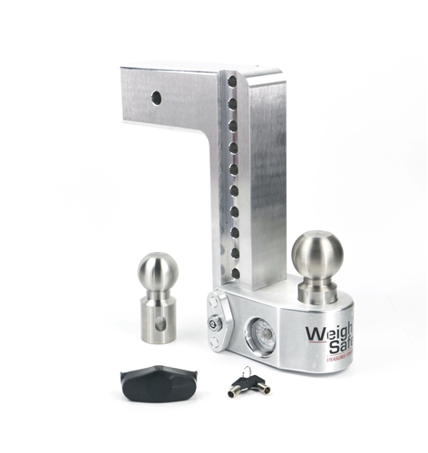 Weigh Safe WS10-3 Adjustable Trailer Hitch Mount with Built-In Scale - 3" Hitch - 10" Drop - 11" Rise