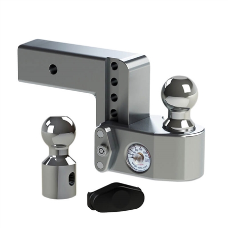 Weigh Safe WS4-2.5 Adjustable Trailer Hitch Mount with Built-In Scale - 2.5 Length - 4" Drop - 5" Rise
