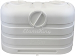 Flame King YSN-PCC-RV20-WHT White Dual 20 lb Propane Tank Cover