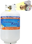 Flame King YSN330 30 lb Propane Cylinder with OPD Valve & Built-In Gauge