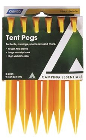 Camco 51044 Tent Stakes-9", 6 Pack