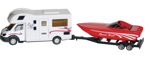 Prime Products 27-0027 Class C Motorhome And Boat Die-Cast Collectible