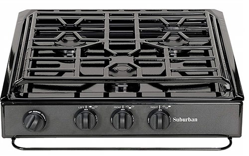 Suburban 3231A 3 Burner Slide-In RV Cooktop Stove With Sealed Burners