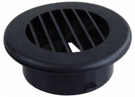 JR Products HV4DBK-A ThermoVent Ducted Heat Vent With Damper - 4" - Black