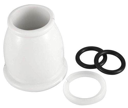 Dura Faucet DF-RK500-WT White Bell Style Spout Nut And Rings Kit
