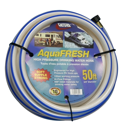 Valterra W01-6600 AquaFRESH High-Pressure RV Fresh Water Hose - 50' x 5/8" D