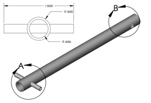 Lippert 119145 7'' Slideout Manual Crank W/ Roll Pin