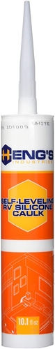 Heng's NuFlex 311 Self-Leveling RV Silicone Caulk Sealant, 10.1 Oz, White