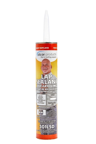 Dicor 501LSD Self Leveling Lap Sealant - Bright White - 10.3 Oz