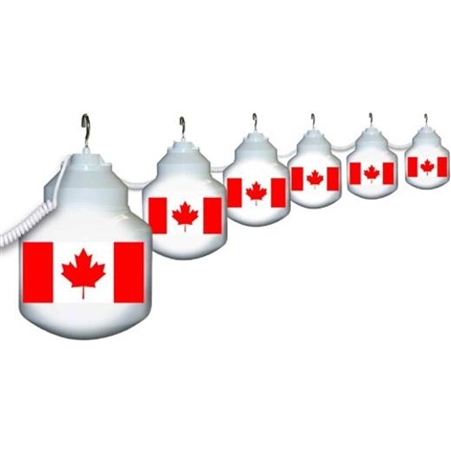Polymer Products 1604-CANADA 25' Globe String Lights- Canadian Flag