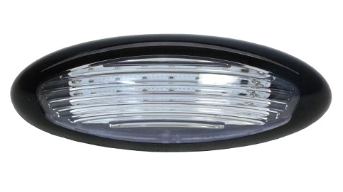 ITC Amber/White LED Exterior RV Porch Light - Black