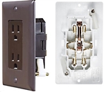 RV Designer S815 AC Self Contained Dual Outlet With Brown Cover Plate