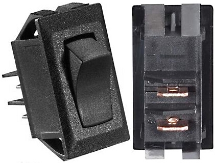 RV Designer S261 10A DC Rocker Switch - Black